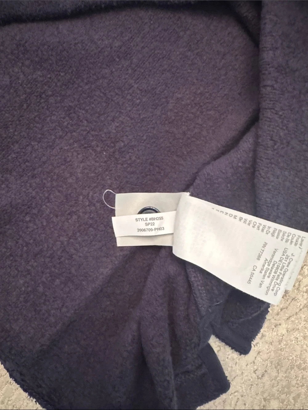 J. Crew Navy Blue Terrycloth Polo Shirt size medium